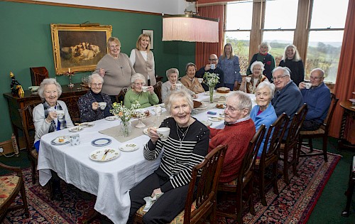 Tea party guests and volunteers in Lochwinnoch