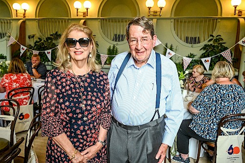 Trevor Lyttleton MBE, with his wife Zippi at Chatsworth House